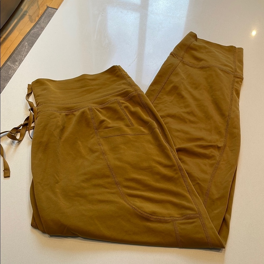 Fabletics Modal Silky Feel Pocket Drawstring Joggers Pants, Deep Bronze Size L - Picture 4 of 13